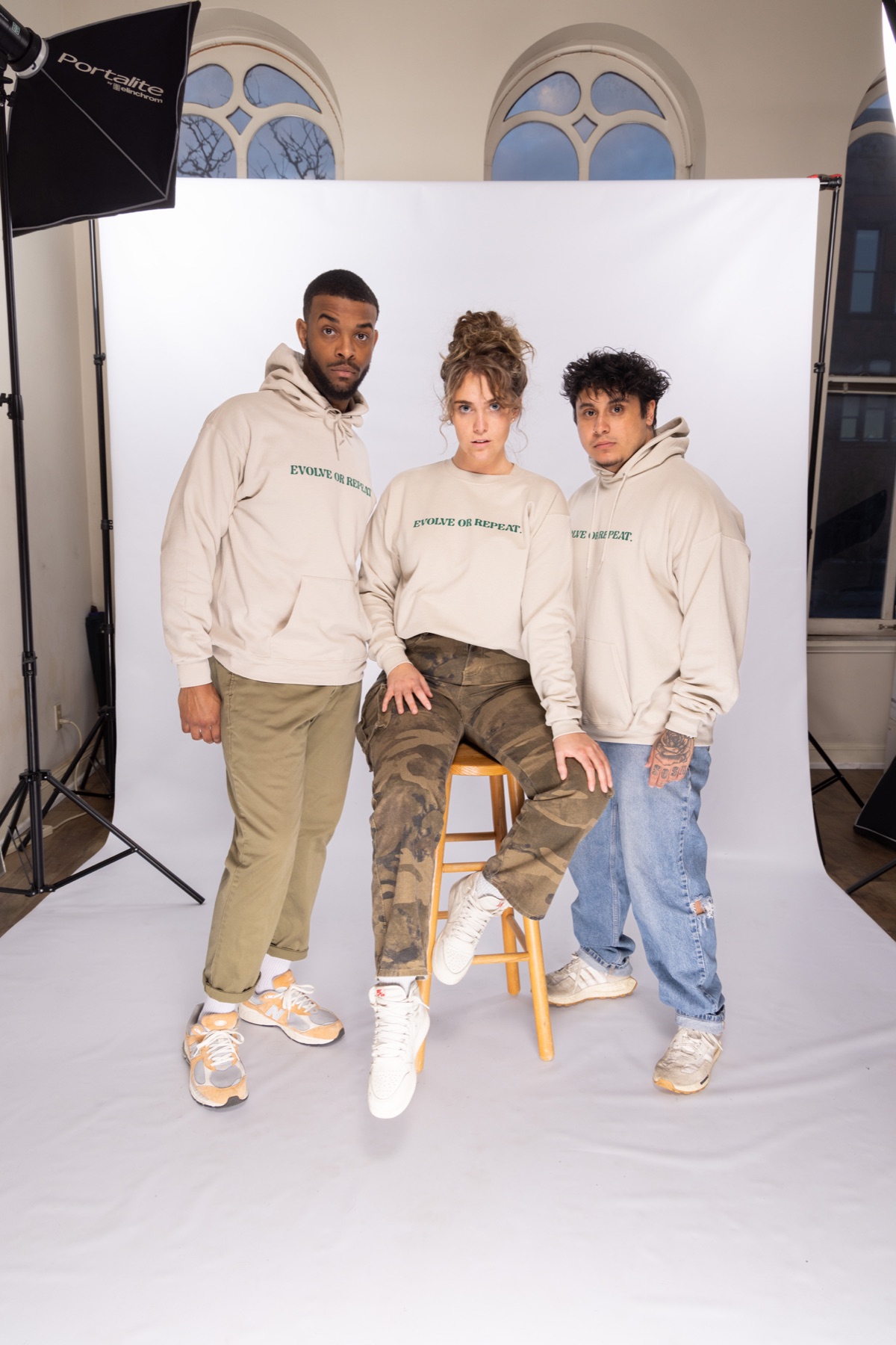 Plannett Gunnett apparel photoshoot behind the scenes.